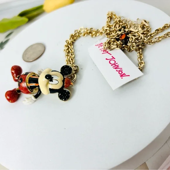 Disney Betsey Johnson Mickey Mouse Halloween Pendant Necklace